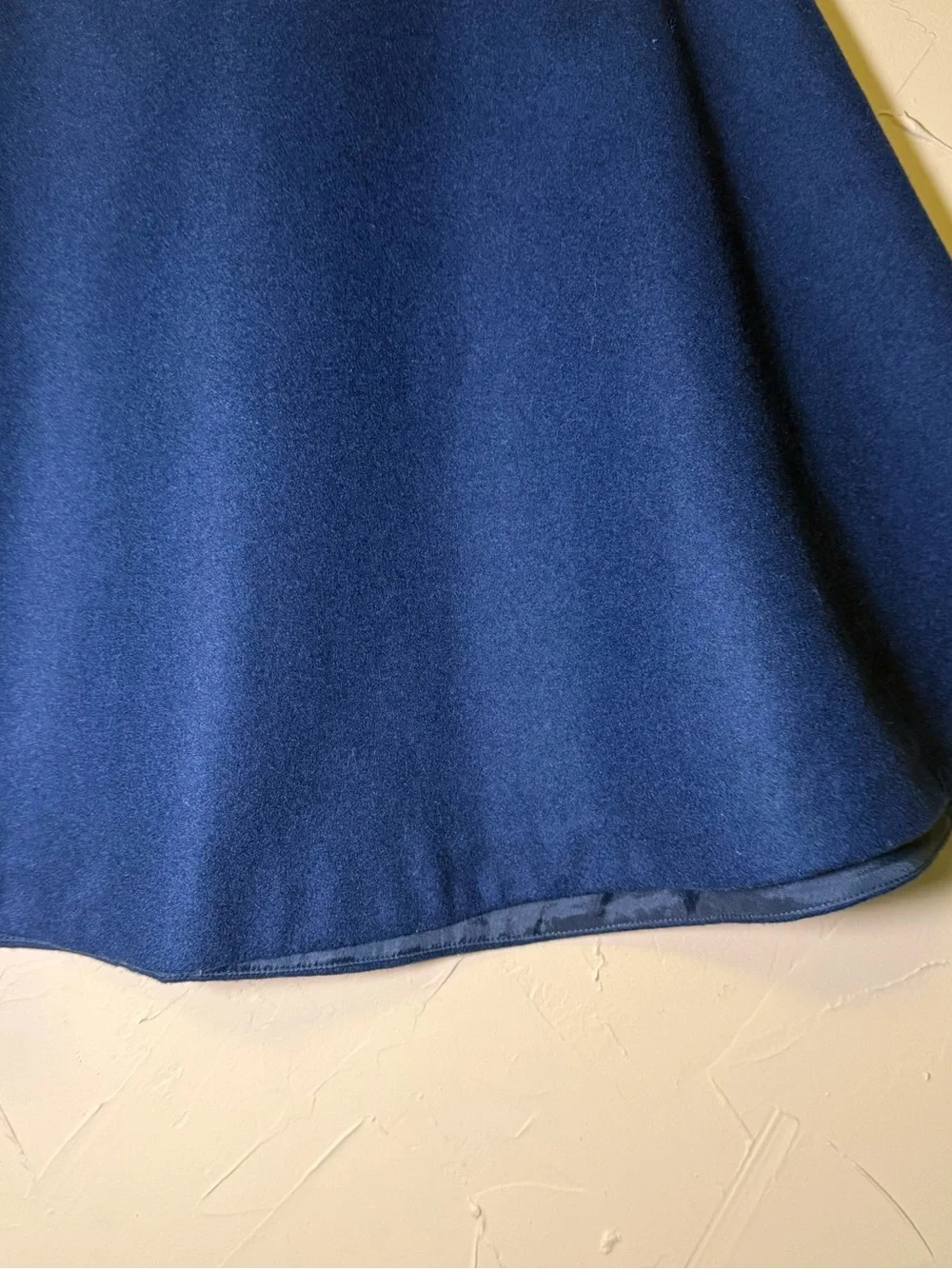 Kate Spade Saturday Navy Blue Wool Blend Skater Mini Skirt A-Line Flare Size 2